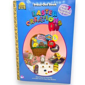 Golden Books Press-Out Book EASTER CREATIONS Make Decorations Easy Press Out NEW